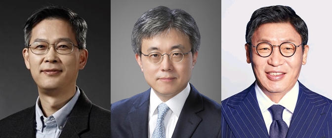 (왼쪽부터)이정배 삼성전자 메모리사업부장 사장, 최시영 파운드리사업부장 사장, 이재승 생활가전사업부장 사장. /삼성전자 제공
