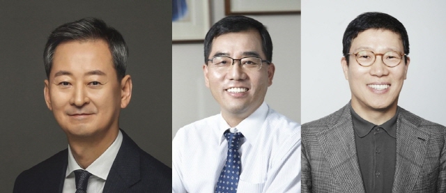 최은석 CJ제일제당 대표(왼쪽부터), 강신호 CJ대한통운 대표, 강호성 CJENM 대표. /CJ그룹 제공