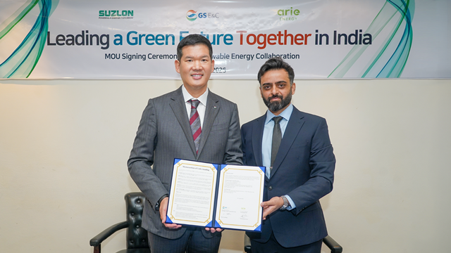 GS건설, 인도 재생에너지 시장 확대…전문 기업 2곳과 MOU